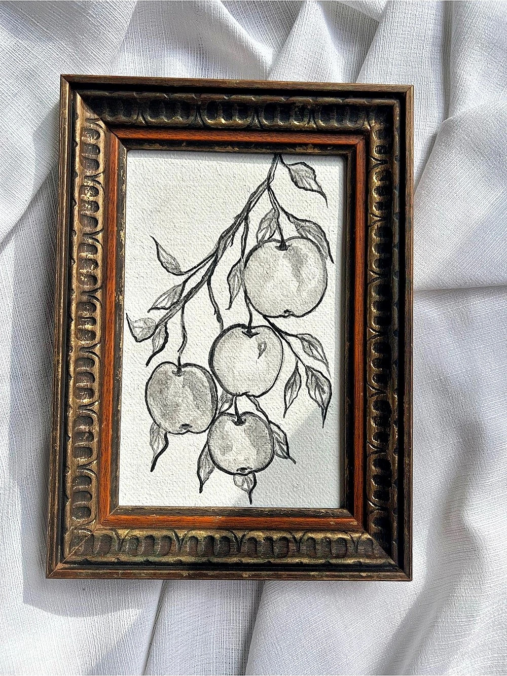 “What Autumn Left Behind” painting framed 110